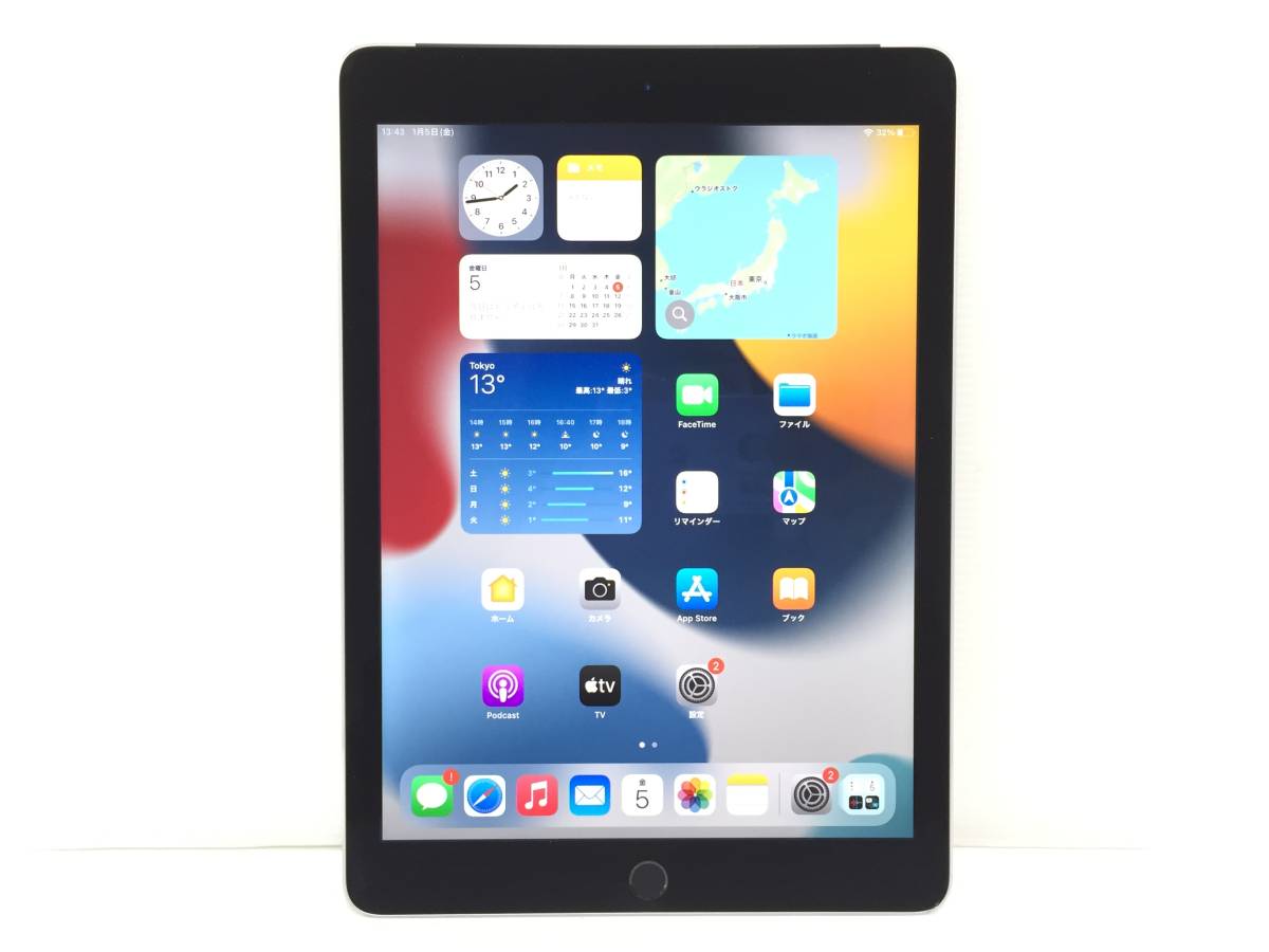 〇SoftBank iPad Air 2 Wi-Fi＋Cellularモデル 32GB A1567(MNVP2J/A) スペースグレイ 〇判定 動作品_画像2