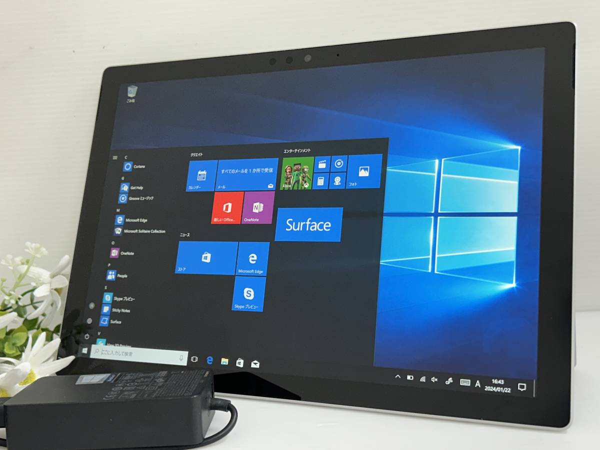 【良品 SIMフリー】Microsoft Surface Pro 5 model:1807『Core i5(7300U) 2.6Ghz/RAM:8GB/SSD:256GB』12.3インチ LTE対応 Win10 動作品_画像1