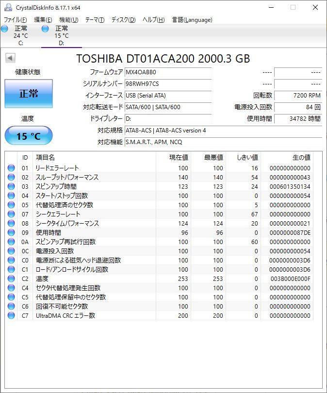 IO DATA アイ・オー・データ機器 HDJA-UT2.0 2TB 外付けHDD USB 正常_画像4