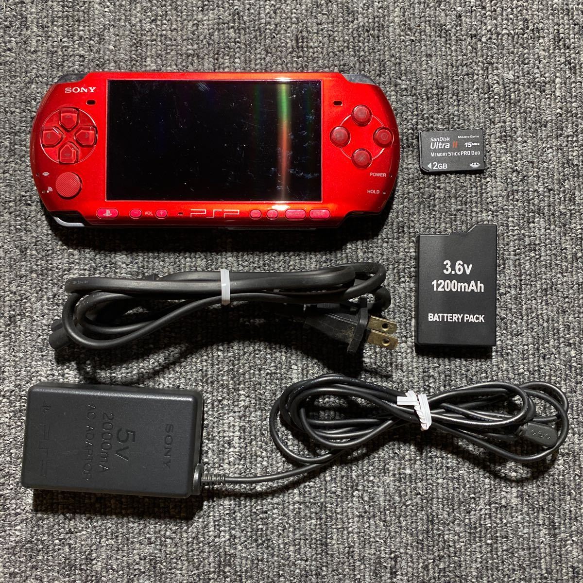 消費税無し PSP PSP-3000 一式セット ラディアントレッド