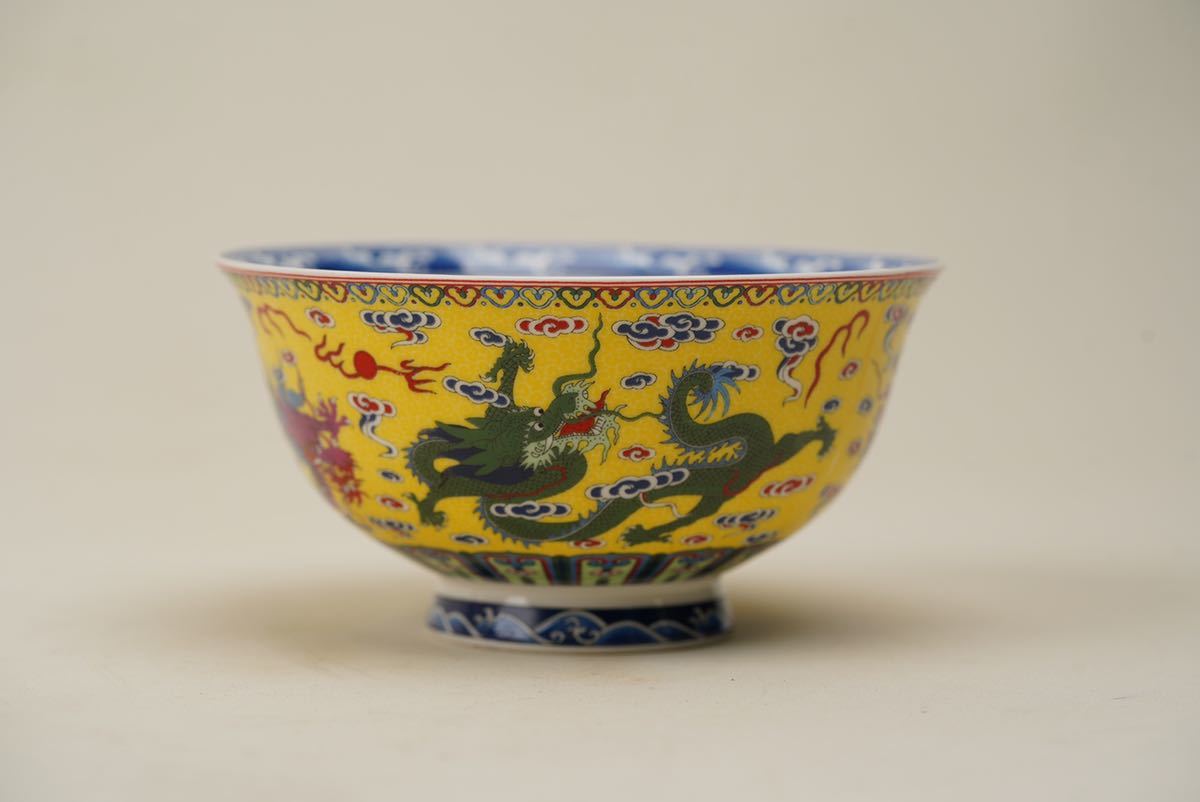 中国 古美術 茶道具 茶碗 乾隆 清時代 琺瑯彩 _画像1