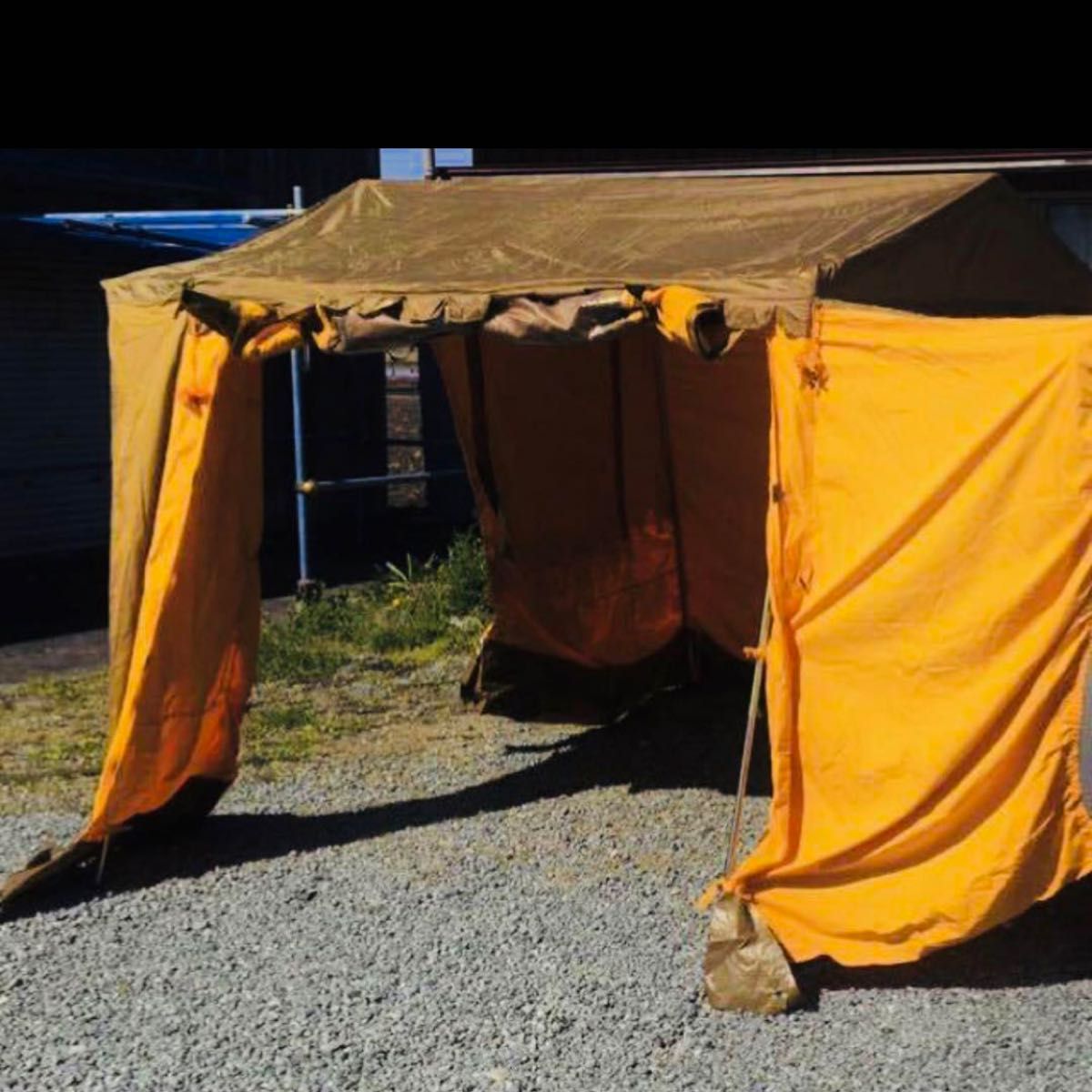 オーニングテント　カーサイドテント　ヴィンテージスタイル　外張り試し張り確認済　価格相談歓迎