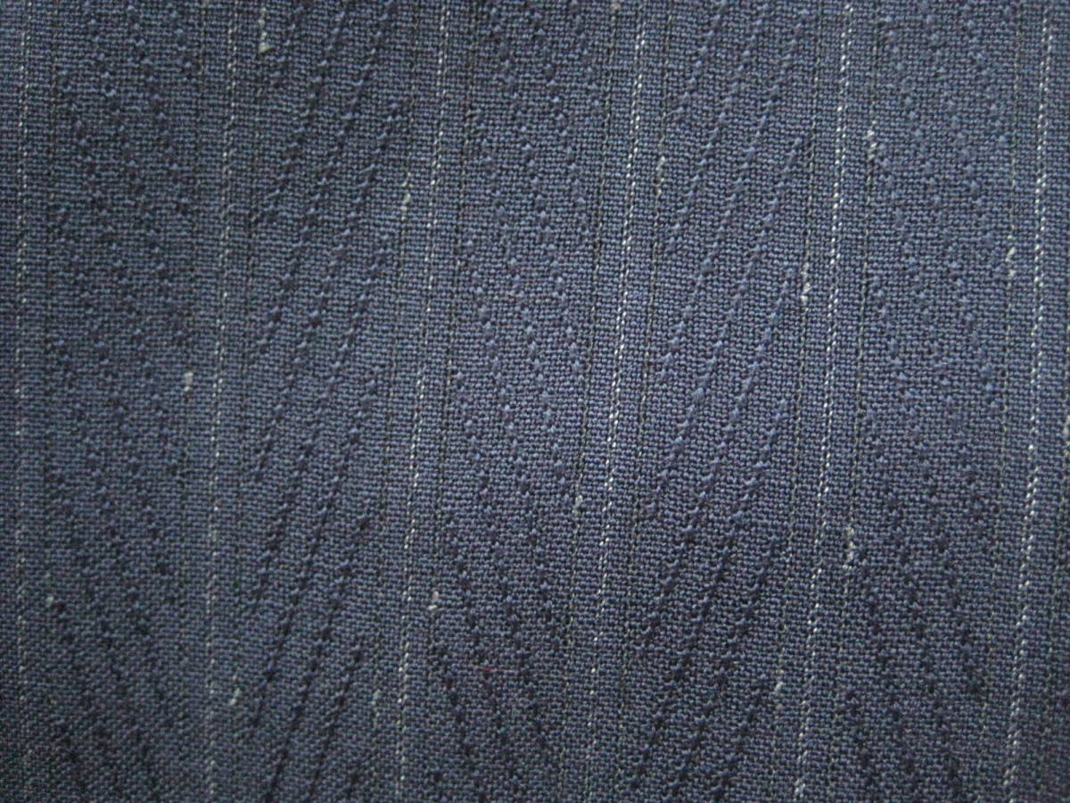  name goods do-meruki doll navy blue ground . gray. stripe Vintage suit cloth 2.8m DORMEUIL KIDOR