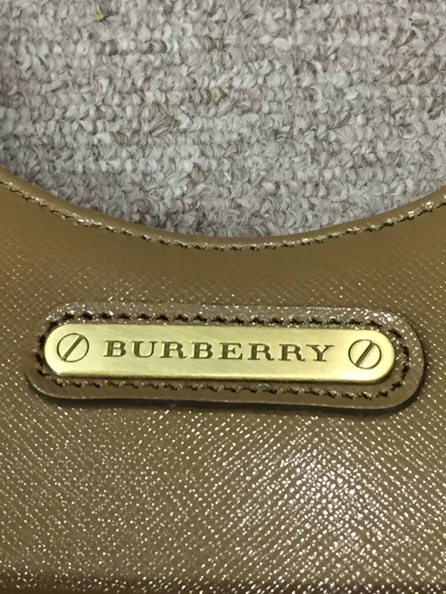  прекрасный товар! дешевый!BURBERRY Burberry покрытие кожа ручная сумочка 