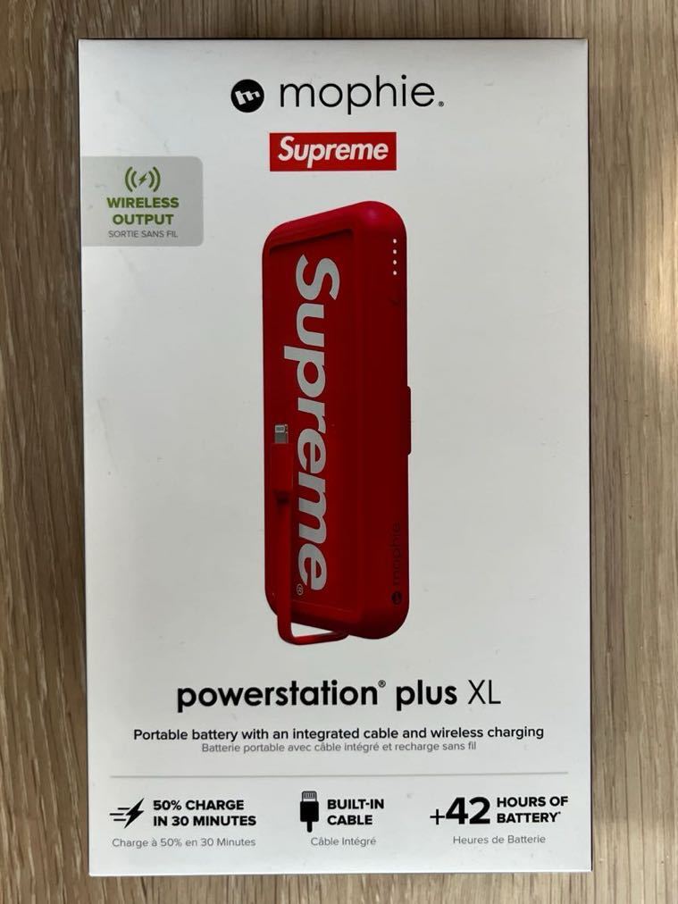 2021SS Supreme mophie powerstation Plus XL シュプリーム モーフィー パワーステーション モバイルバッテリー 充電器 ロゴ 黒 ブラック_画像5