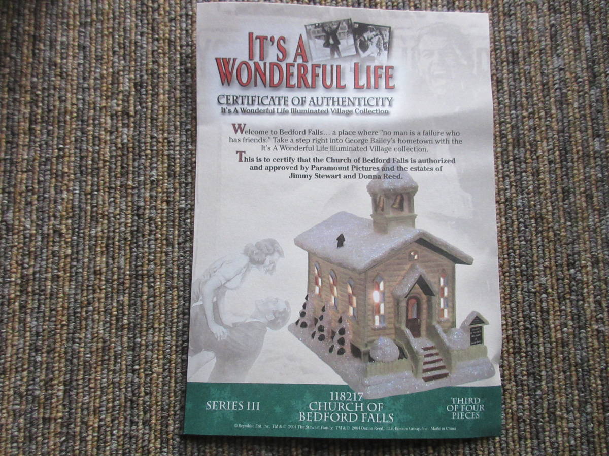 ◆◆X'mas ベッドフォード フォールズ 教会ライト It's a Wonderful Life◆◆_画像5