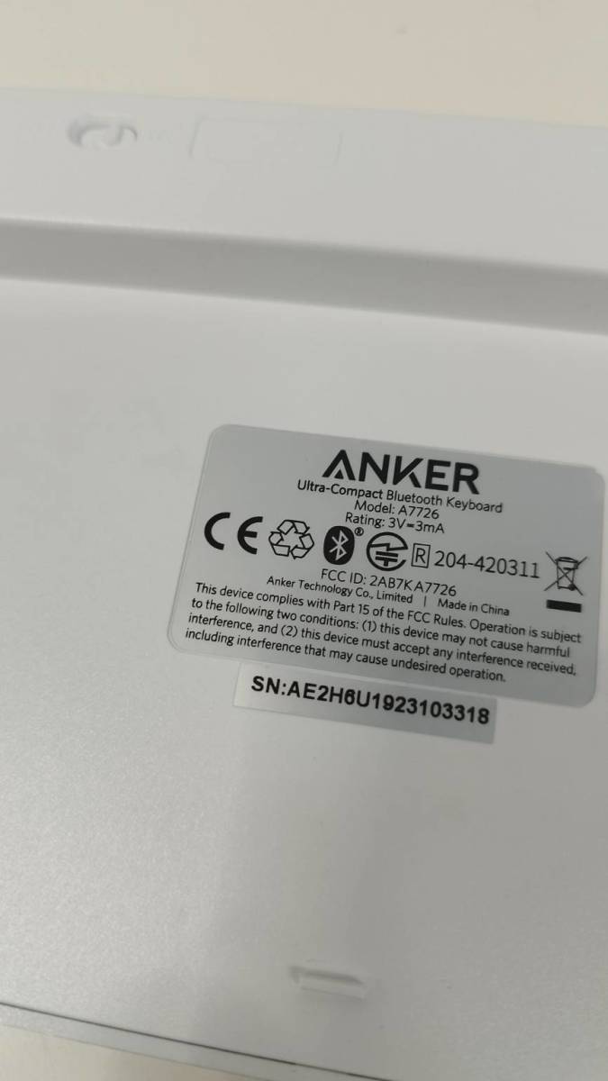 【美品】ANKER Bluetooth キーボード (A7726) US配列_画像5