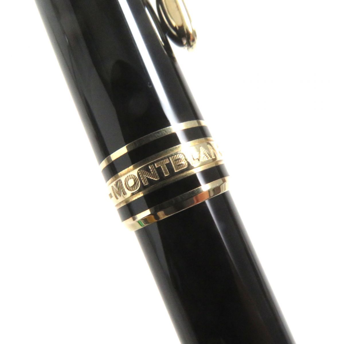 良品▼MONTBLANC モンブラン マイスターシュテュック クラシック ホワイトスター ペン先14K 万年筆 ブラック×ゴールド Mニブ ドイツ製_画像8