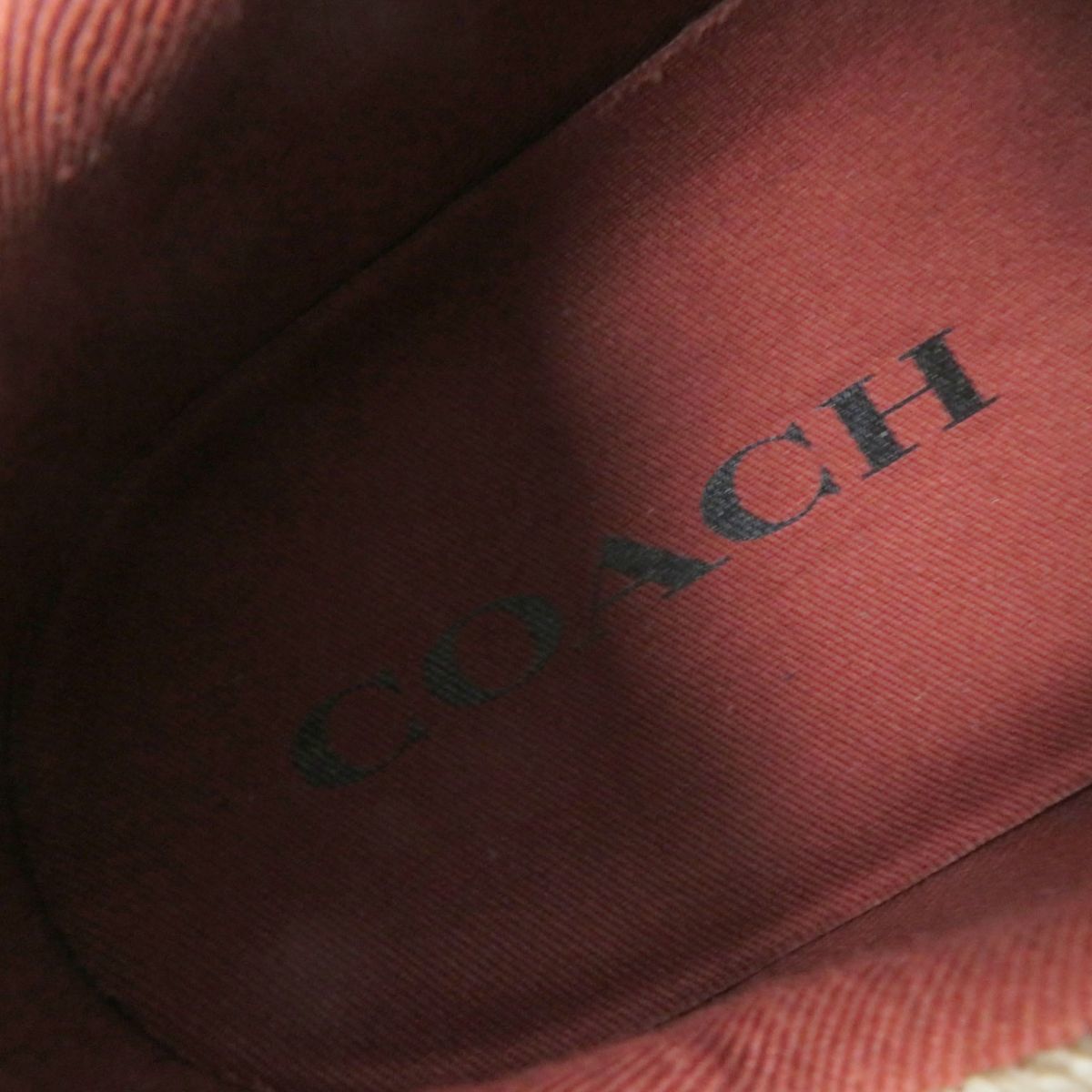 未使用品☆COACH コーチ C2762 シグネチャー柄 スタッズ付 レースアップ レザー スニーカー/シューズ ブラウン×ブラック 24cm レディース_画像8