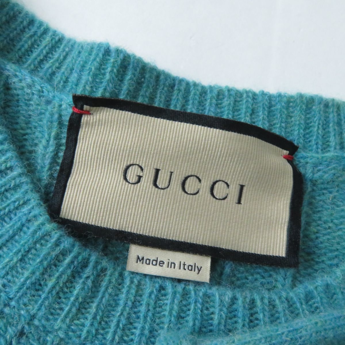  ultimate beautiful goods * regular goods GUCCI Gucci 644792 spangled equipment ornament frill design knees height knitted One-piece lady's green M Italy made 