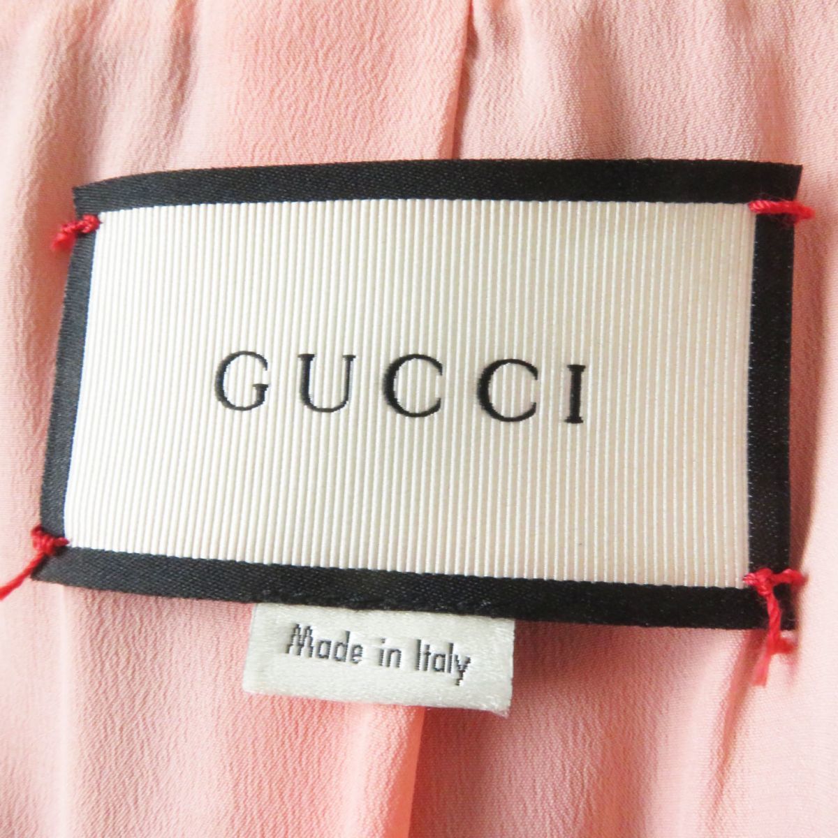  превосходный товар * стандартный товар Gucci 448610 женский Glo gran web шея bow Thai есть длинный шерстяное пальто Inter locking G кнопка чёрный 40 сделано в Италии 