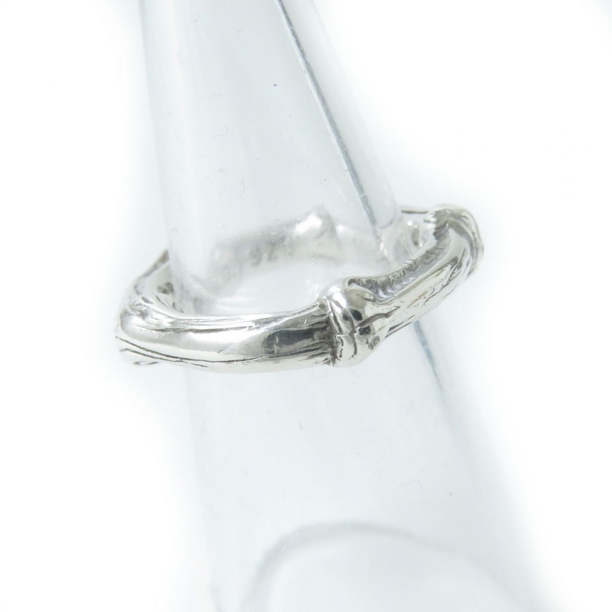 美品△TIFFANY&Co. ティファニー 1996 BAMBOO RING バンブーリング／指輪/アクセサリー レディース SV925 重量：5.5ｇ シルバー 約10号相当_画像4