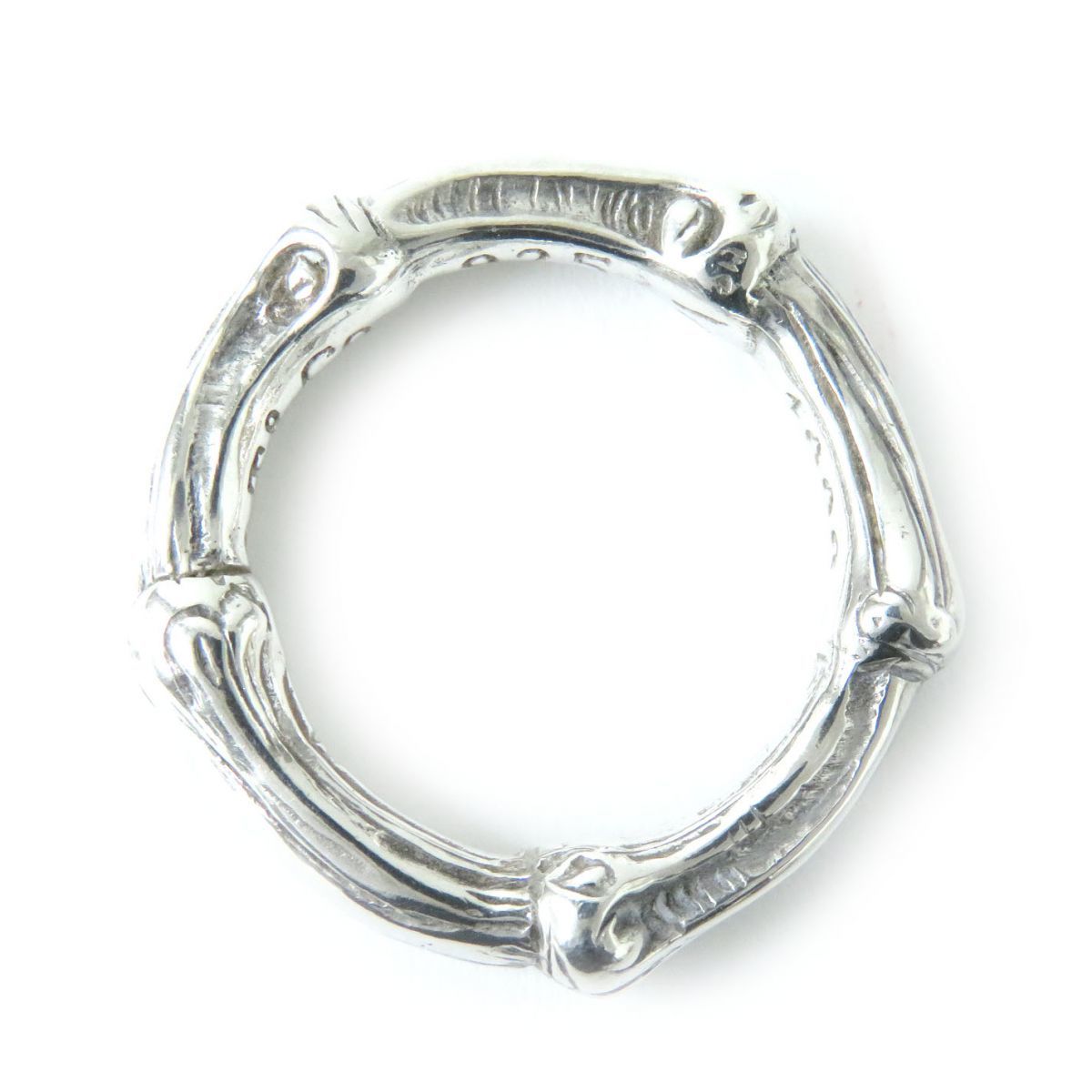 美品△TIFFANY&Co. ティファニー 1996 BAMBOO RING バンブーリング／指輪/アクセサリー レディース SV925 重量：5.5ｇ シルバー 約10号相当_画像1