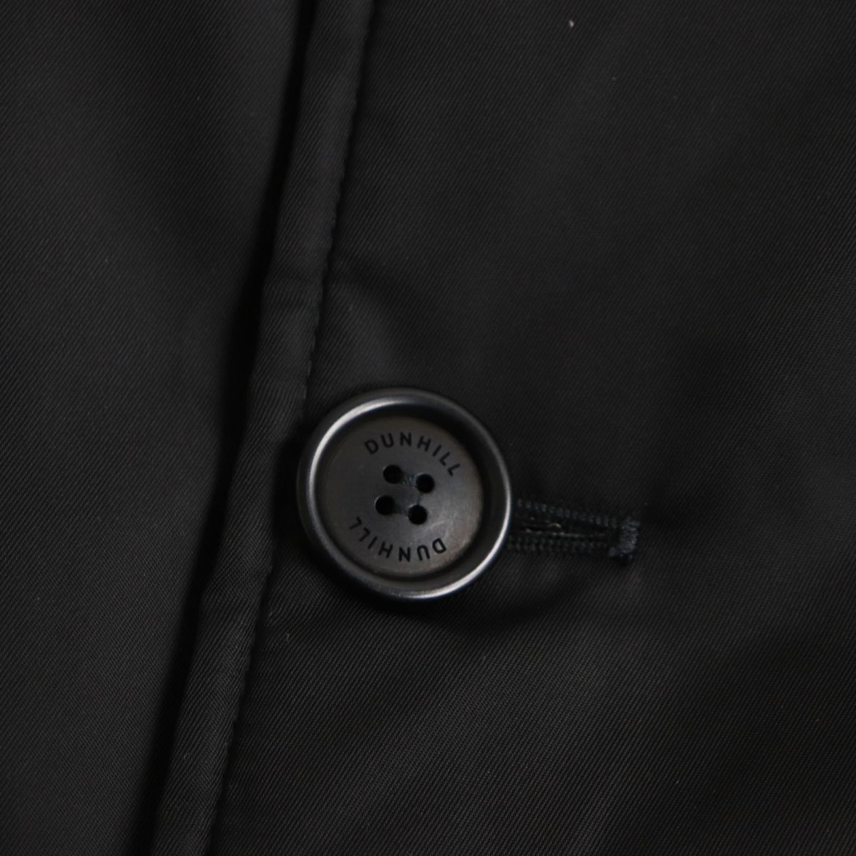  beautiful goods *dunhill Dunhill with cotton lining with logo turn-down collar coat / long coat black 180 Italy made regular goods men's autumn winter recommendation *