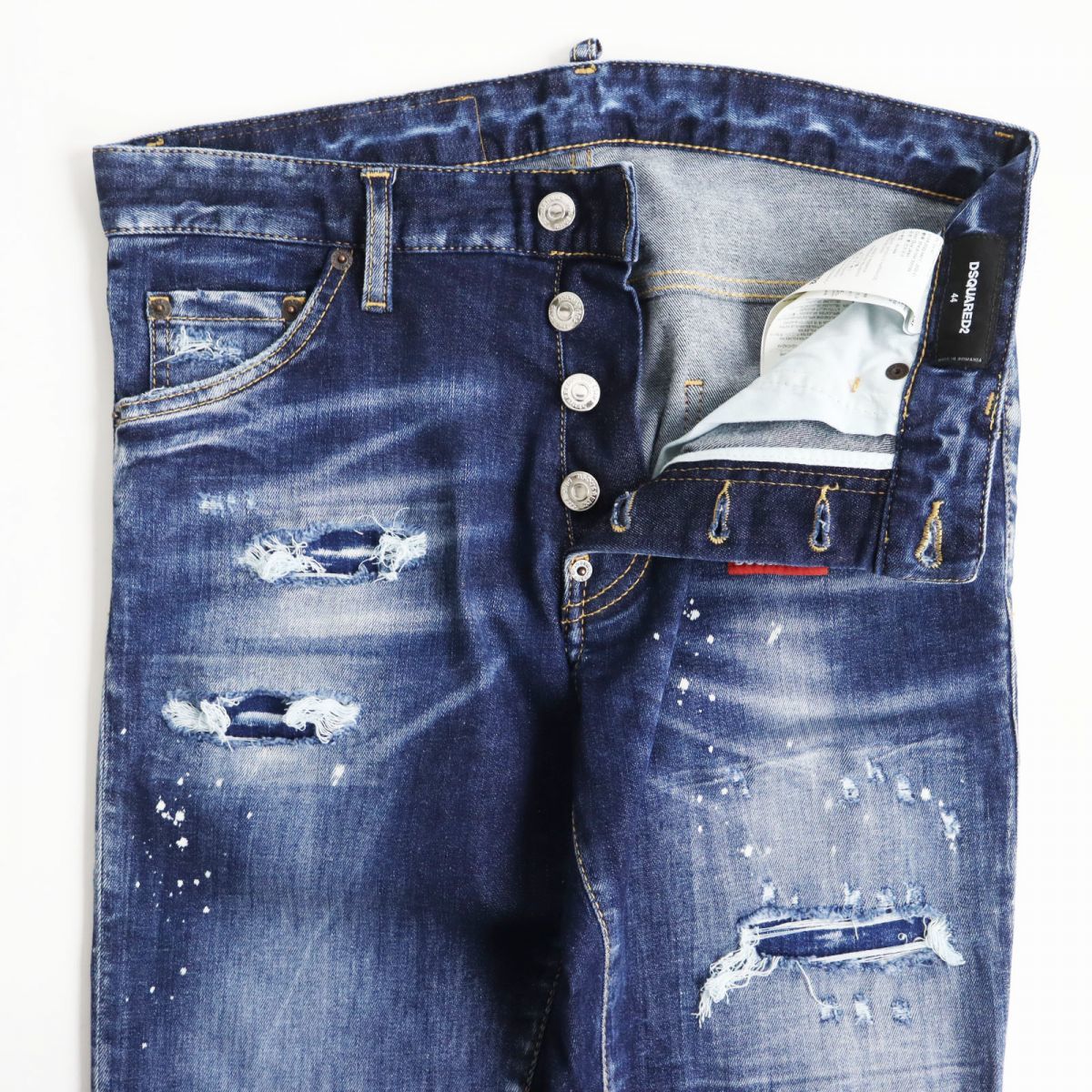 美品●22SS DSQUARED2 ディースクエアード Cool Guy Jean S74LB1044 クラッシュデニムパンツ/ジーンズ インディゴブルー 44 伊製 正規品_画像3