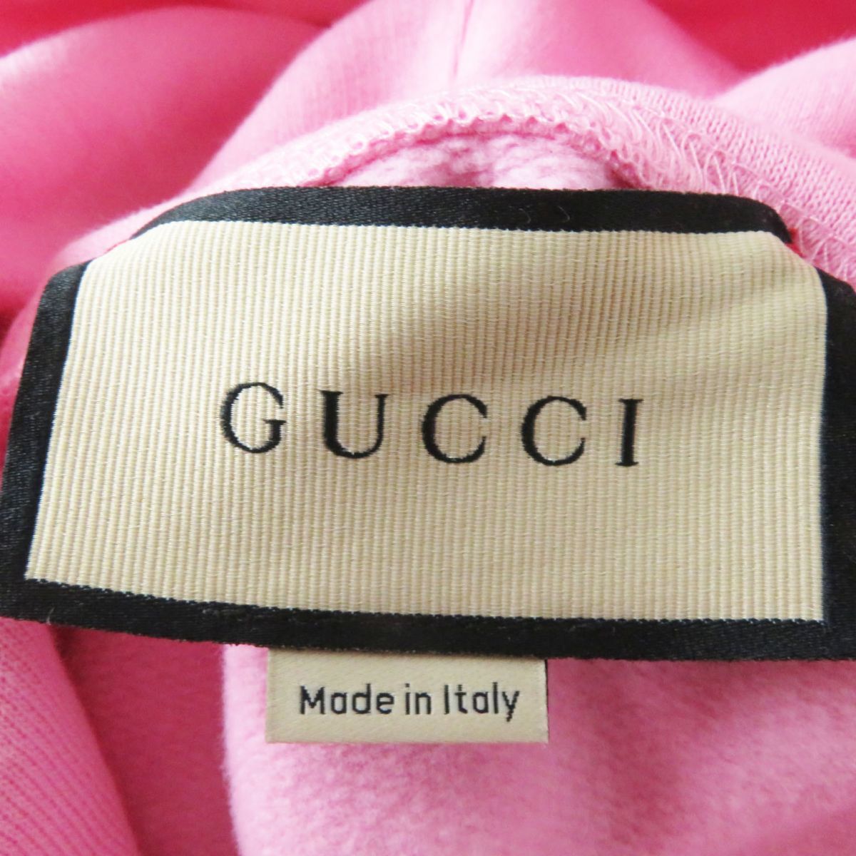  превосходный товар * стандартный товар Италия производства GUCCI Gucci 23AW 765384 женский embro Ida Lee укороченные брюки тянуть over Parker розовый × желтый M