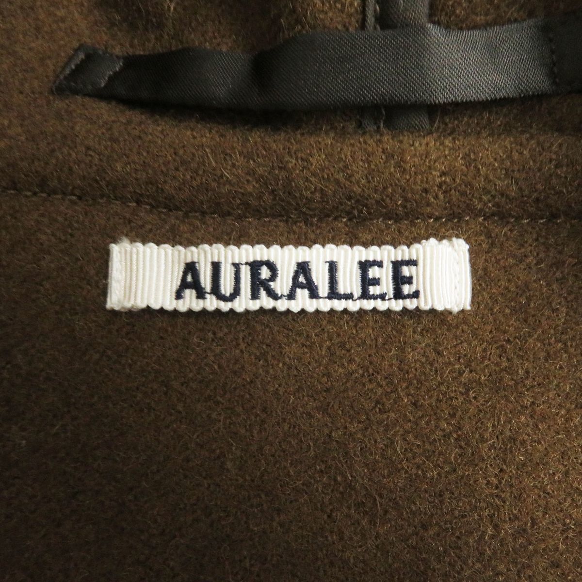 極美品□18AW AURALEE/オーラリー A8AC01HM ハードメルトン トグルボタン ダッフルコート/ロングコート ブラウン系 3 日本製 正規品 メンズ_画像6