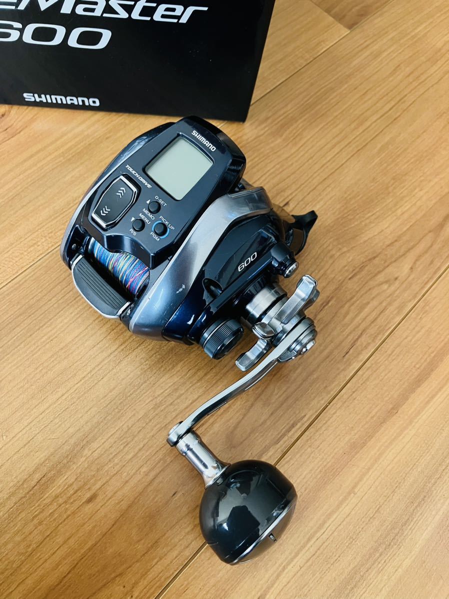 シマノ フォースマスター 600 右ハンドル 機関良好 箱、コード、ライン、おまけ付 SHIMANO Force Master 600 電動ジギング等に。12k 47h_画像2