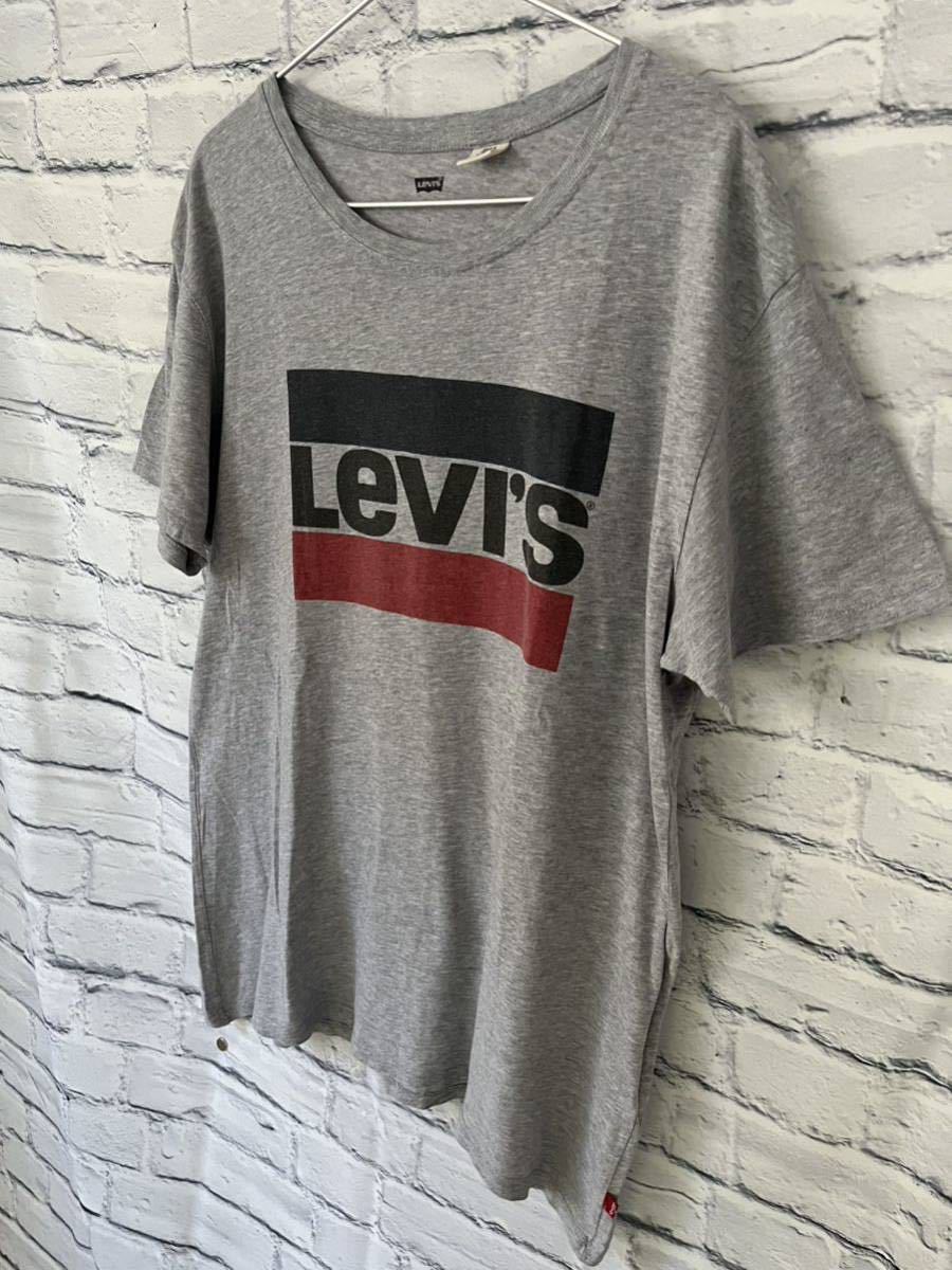 リーバイス Levi.s プリントTシャツ Lサイズ グレー 中古