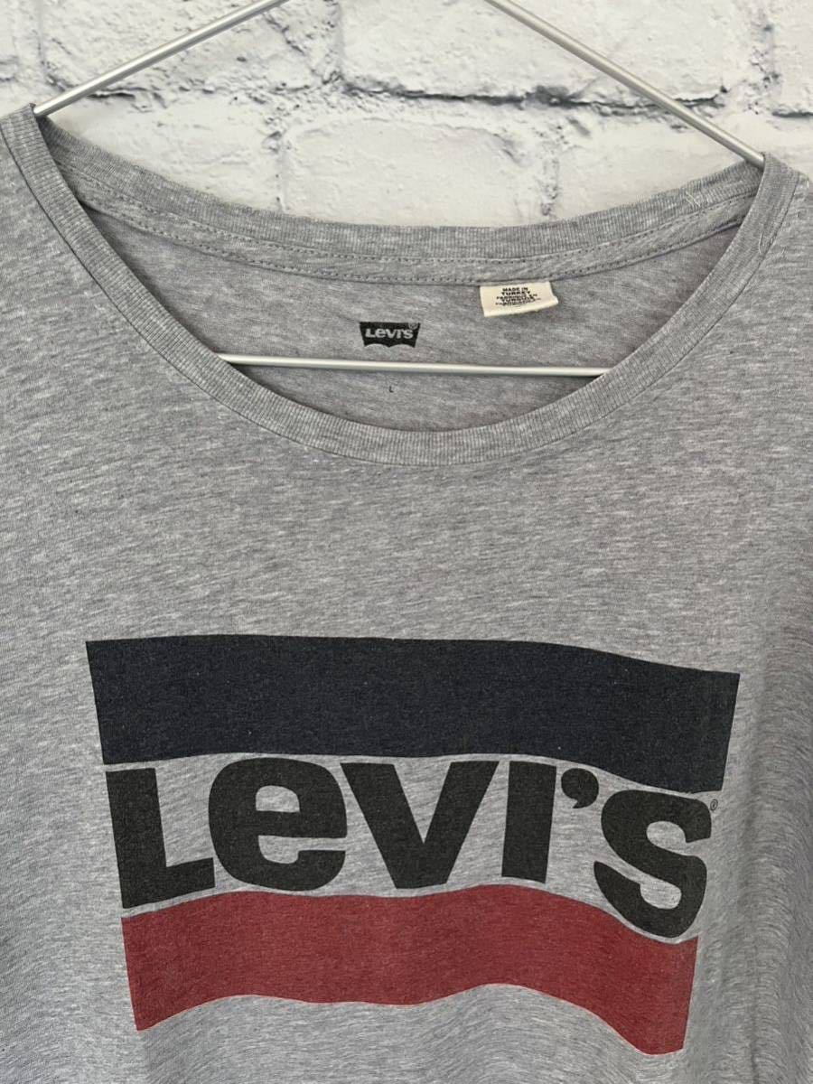 リーバイス Levi.s プリントTシャツ Lサイズ グレー 中古