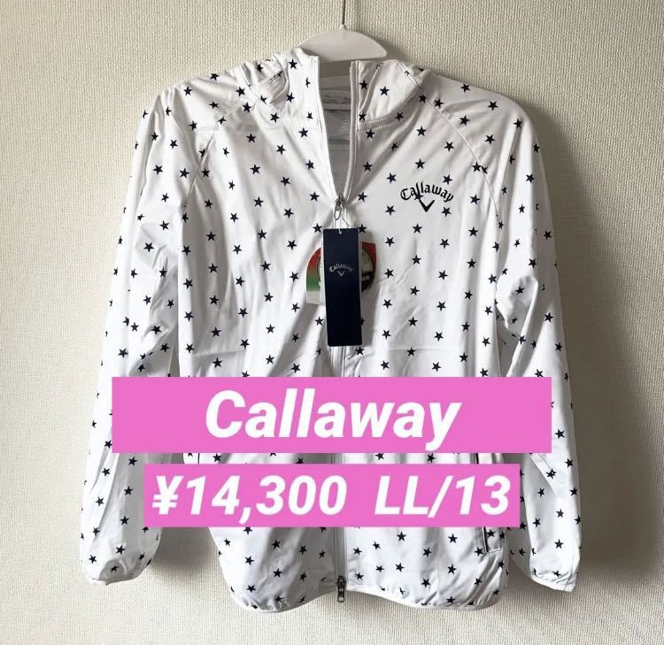  new goods #14,300 jpy [ Callaway Golf ] lady's blouson LL/13 number Golf wear large size Zip Parker 