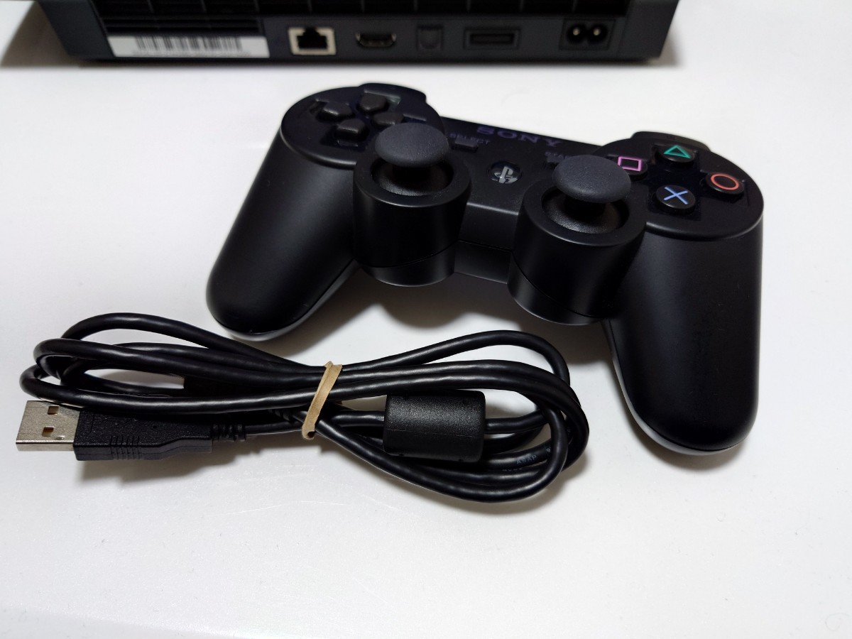 SONY PlayStation3 CECH-4000C（チャコールブラック）コントローラ、電源ケーブル付 （中古品）_画像7