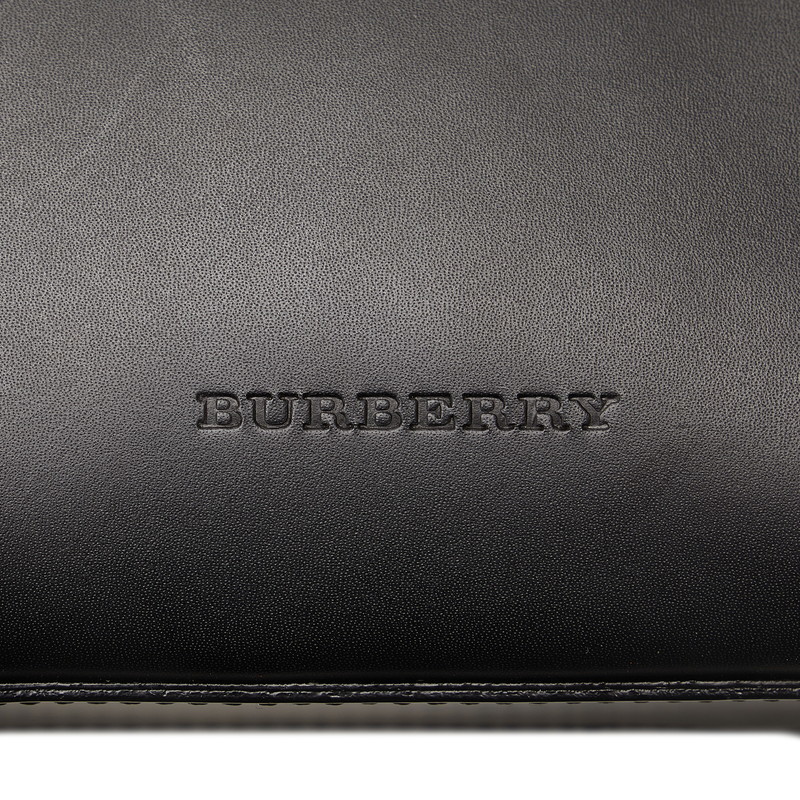 バーバリー ノバチェック ハンドバッグ ブラック レザー レディース BURBERRY 【中古】_画像9