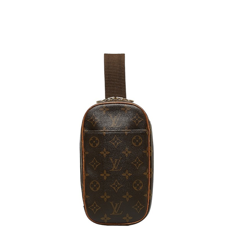 ルイ ヴィトン モノグラム ポシェットガンジュ ボディバッグ ウエストバッグ M51870 ブラウン PVC レザー LOUIS VUITTON 【中古】