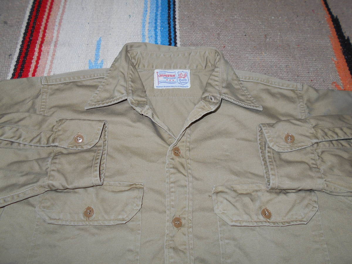 １９５０年代製 CRAMERTON ARMY CLOTH DICKSON JENKINS ワークシャツ ワークウェアー ビンテージ MADE IN USA VINTAGE USMC US AIR FORCE_画像1