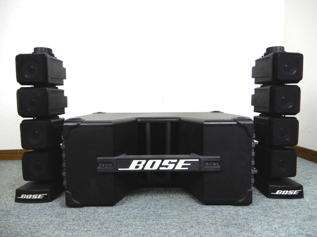 BOSE ◆ ボーズ　ベースボックス＋4連キューブサテライトスピーカー　　BOSE 403　　セット品 ◆ 音出し確認済み/難有_画像2