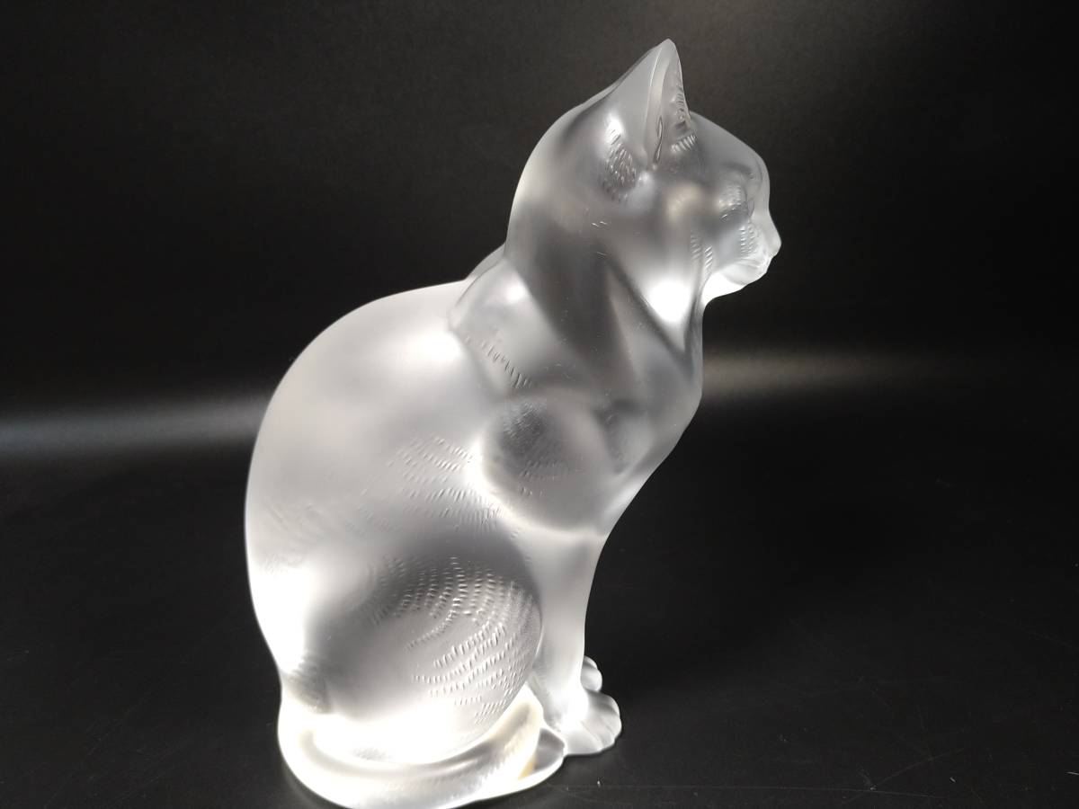 ラリック LALIQUE 『座る猫』 ネコの置物 ペーパーウェイト フィギュア の画像3