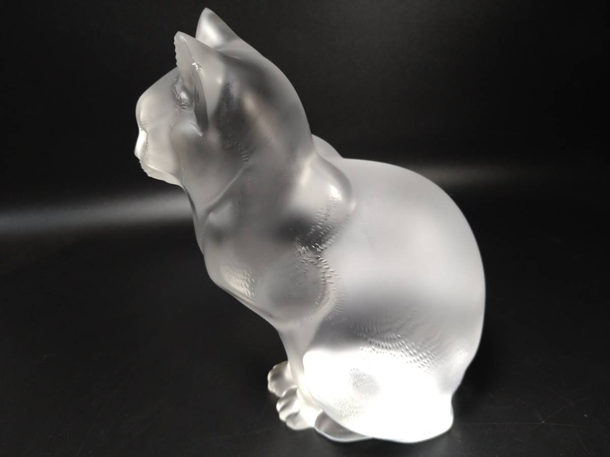 ラリック LALIQUE 『座る猫』 ネコの置物 ペーパーウェイト フィギュア の画像4