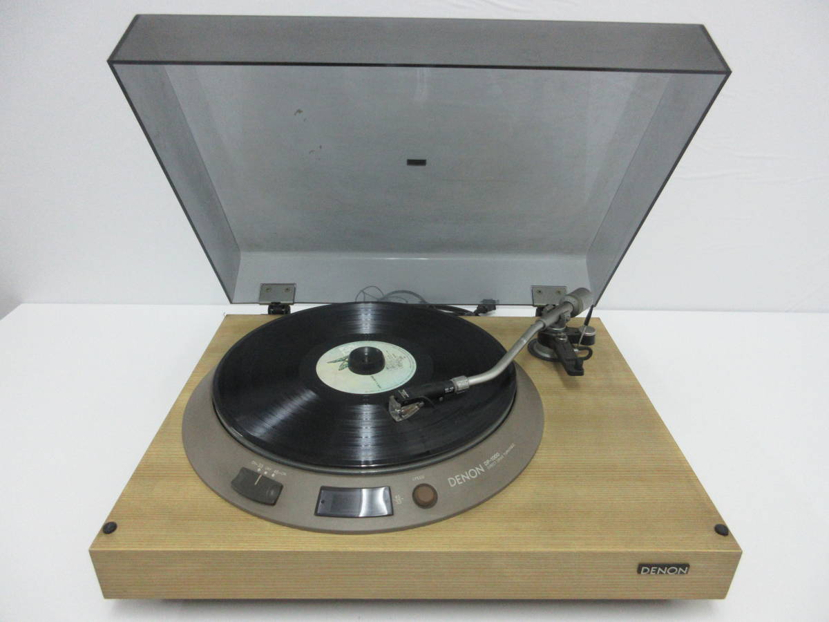 中古 DENON デノン DP-1000 DP-1700 レコードプレーヤー / レコード L-6106E グレープ わすれもの ※本体通電・回転のみ確認済 ／N_画像1