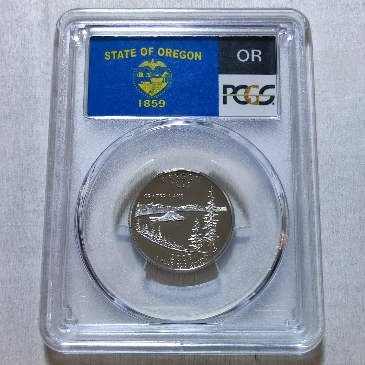 準最高鑑定 PCGS RP69DCAM 2005 オレゴン州 アメリカ50州25セント硬貨　アンティークコイン　モダンコイン_画像7