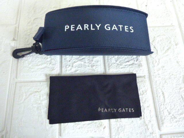 T843c 未使用品 PEARLY GATES パーリーゲイツ メガネケース サングラスケース ゴルフ用品 メガネ拭き付 フック付 GOLF 眼鏡 ケース_画像1