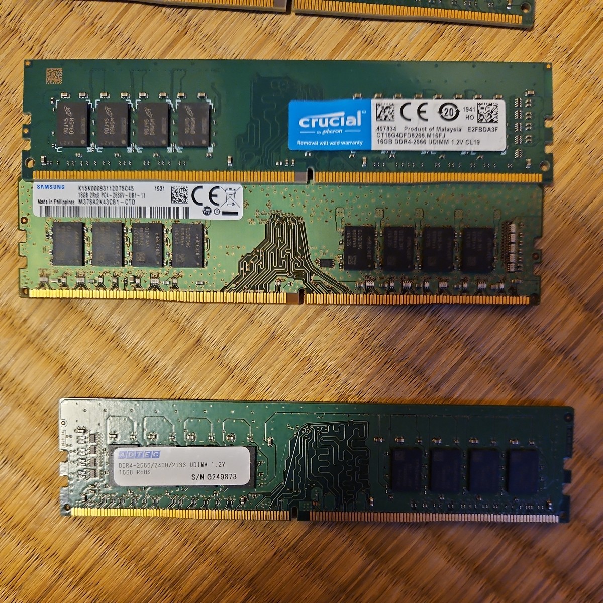 まとめメモリ　デスクトップPC DDR4/DDR3　4～8GB 16GBまで　まとめ11枚　動作未確認　ジャンク_画像8