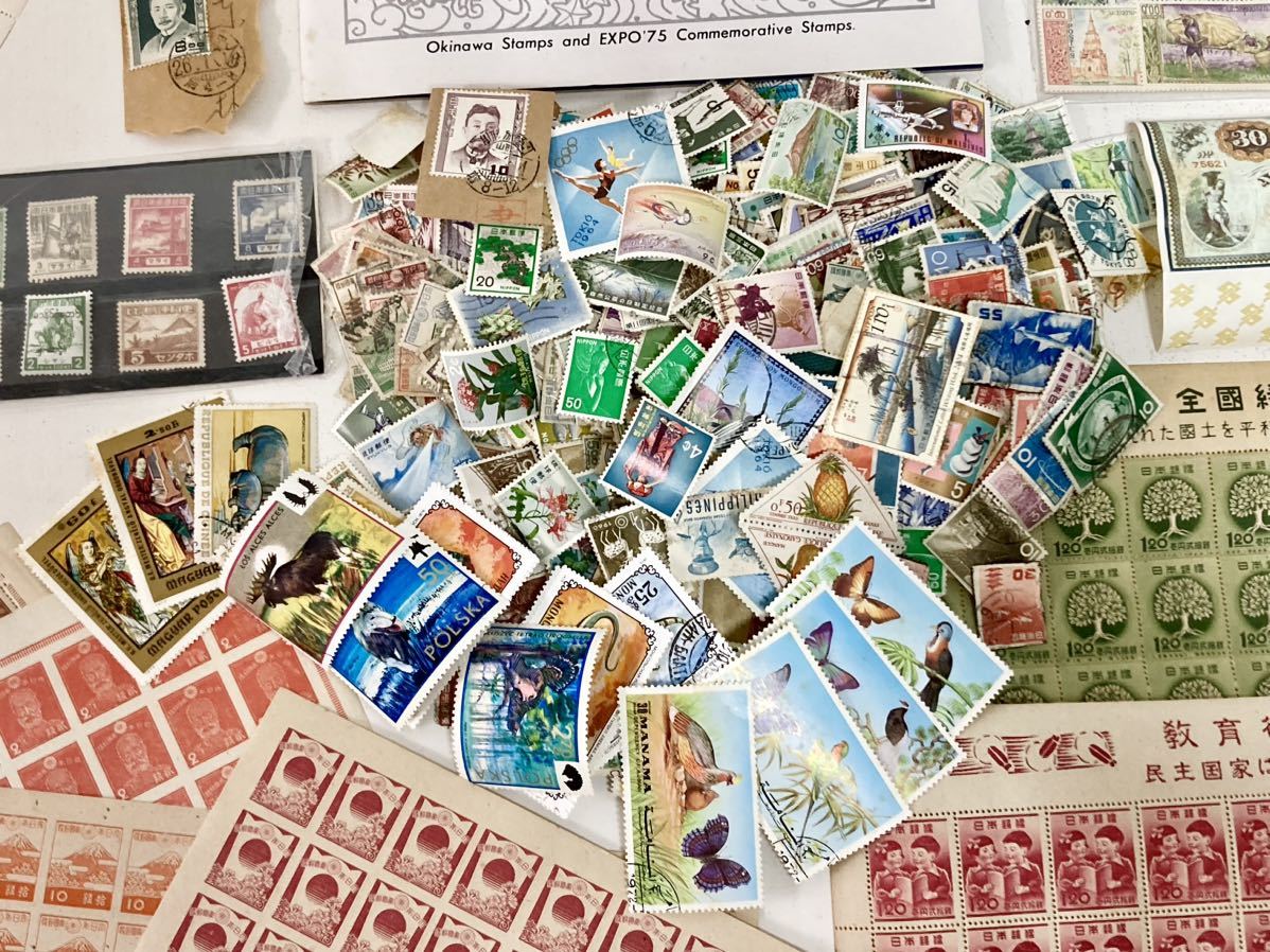  tube 10018 unused & used . mixing Japan old Japan . lamp abroad stamp old income seal paper large amount summarize set antique collection 