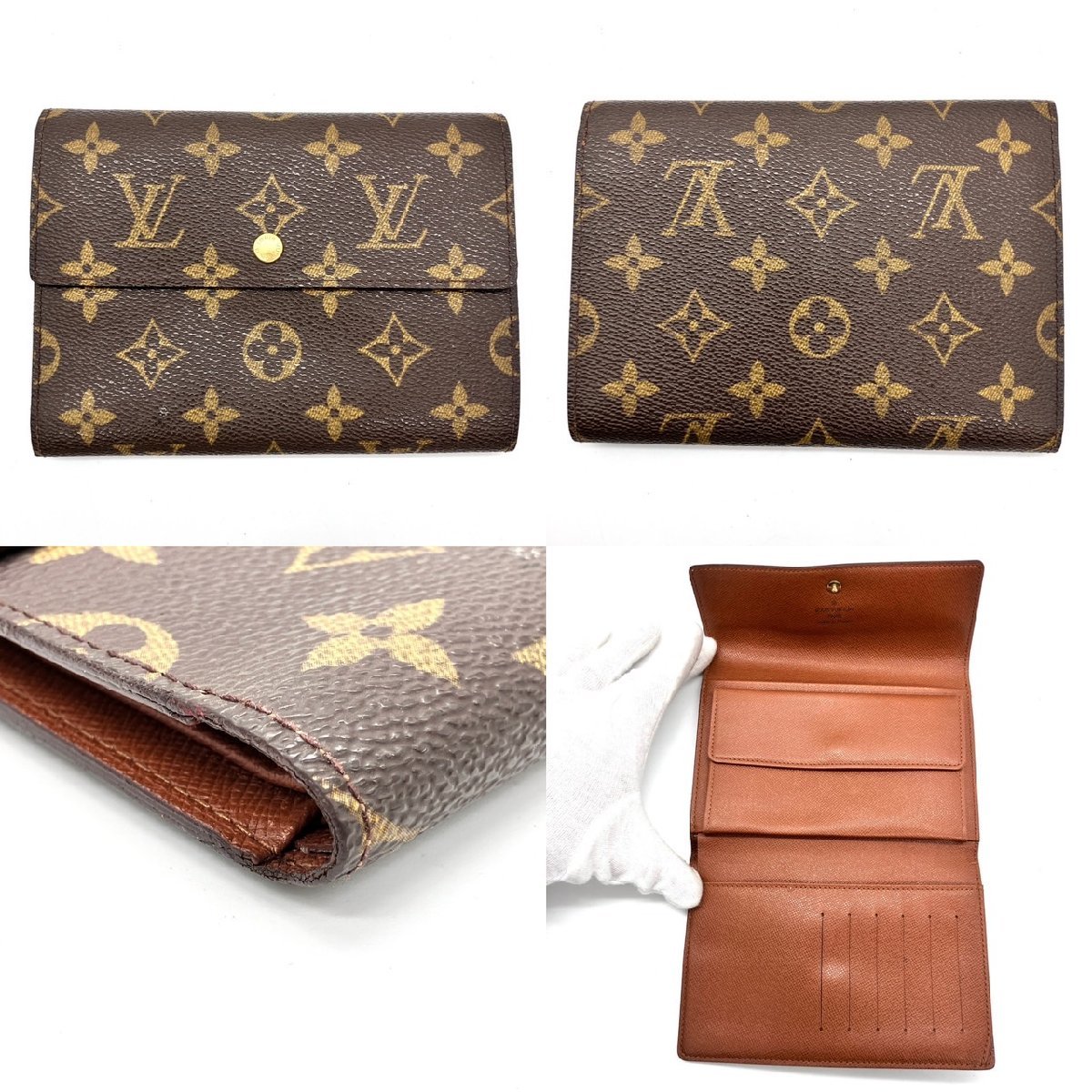 【1円～】ルイヴィトン LOUIS VUITTON モノグラム まとめ 4点 トゥルーストワレット コンパクトジップ 手帳カバー エテュイパピエ 6-1-372_画像6