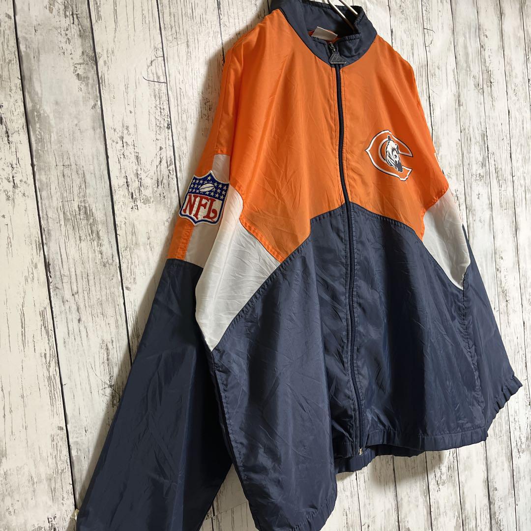 90's APEX ONE NFL BEARS ベアーズ ナイロンジャケット オレンジ 90's APEX ONE NFL BEARS ベアーズ ナイロンジャケット オレンジ