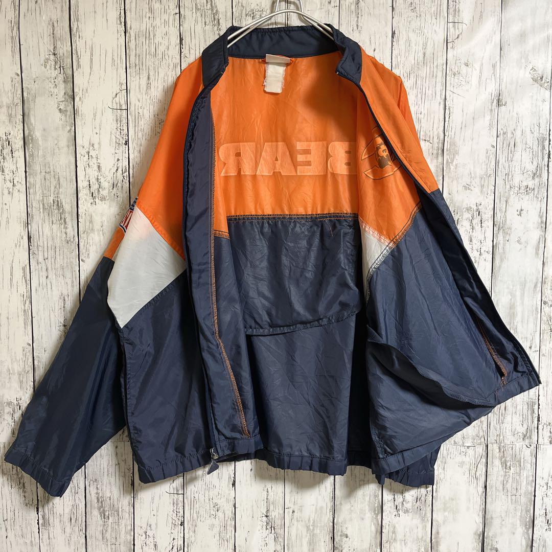 90's APEX ONE NFL BEARS ベアーズ ナイロンジャケット オレンジ 90's APEX ONE NFL BEARS ベアーズ ナイロンジャケット オレンジ