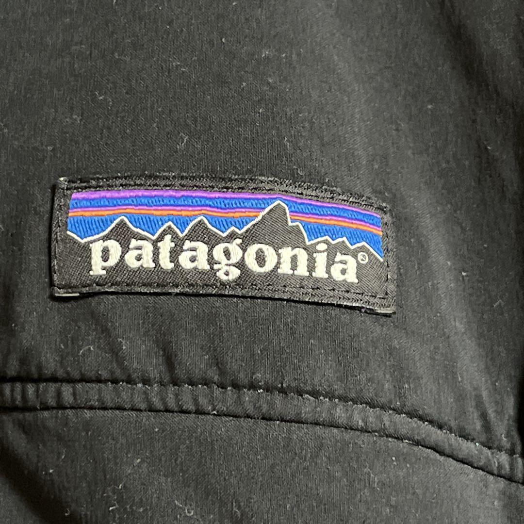 patagonia パタゴニア 中綿 パックインジャケット ナイロンジャケット XL 黒 ブラック ワンポイントロゴ アメカジ 古着 HTK2954_画像6