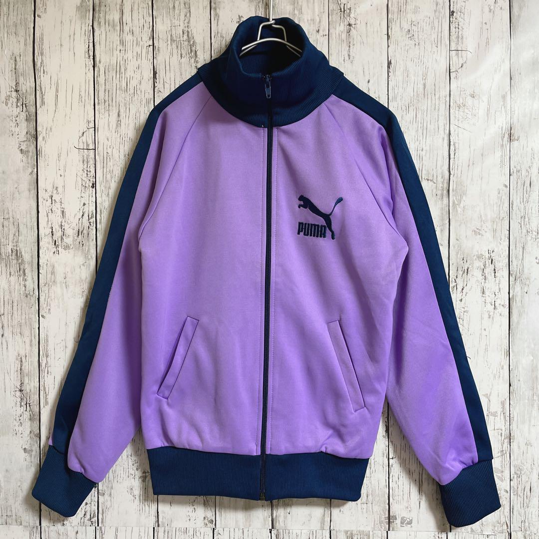 80's PUMA プーマ トラックジャケット ジャージ M相当 紫 80's PUMA プーマ トラックジャケット ジャージ M相当 紫