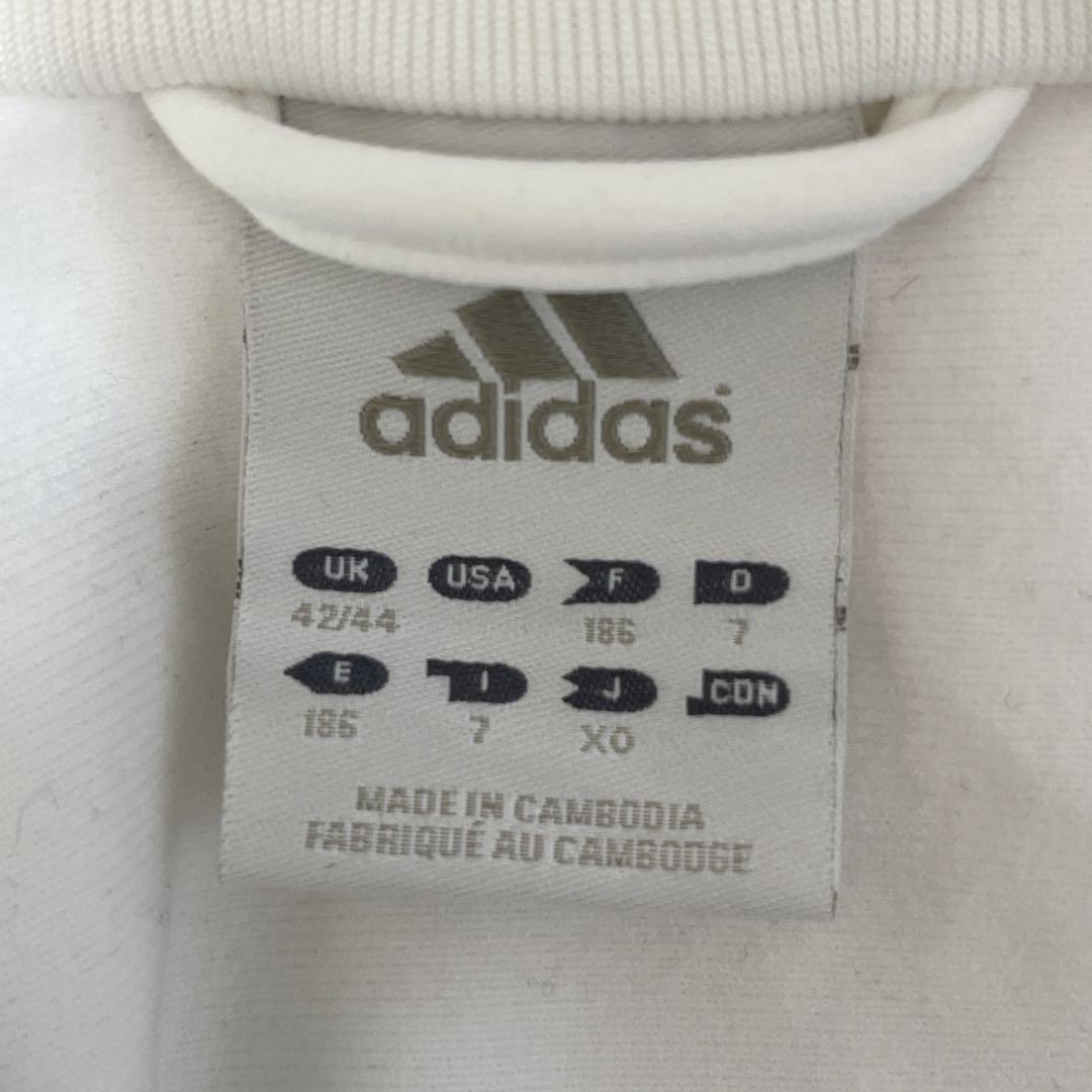 adidas Adidas спортивная куртка джерси XL белый зеленый one отметка кромка вышивка Performance Logo US б/у одежда American Casual HTK3019