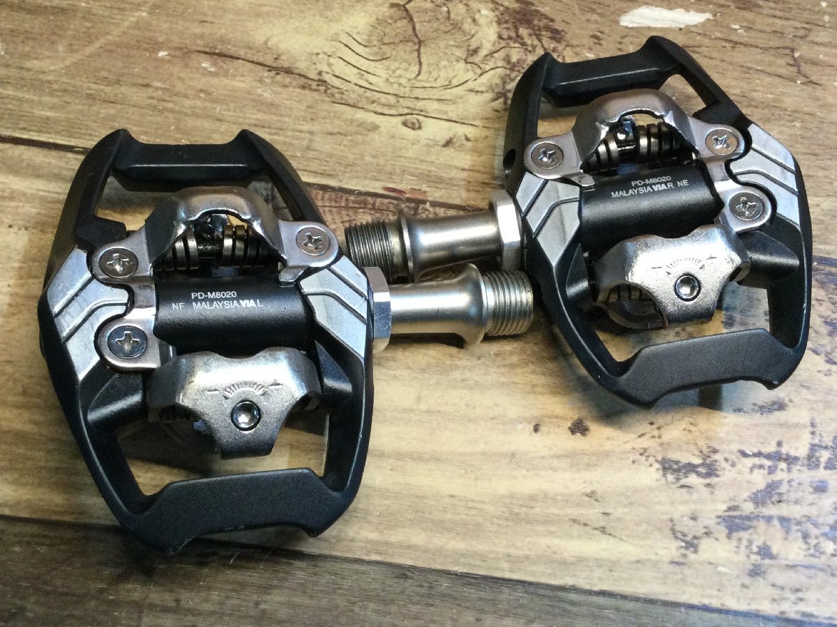 HL840 シマノ SHIMANO XT PD-M8020 ビンディングペダル SPD 軸回転スムース_画像5