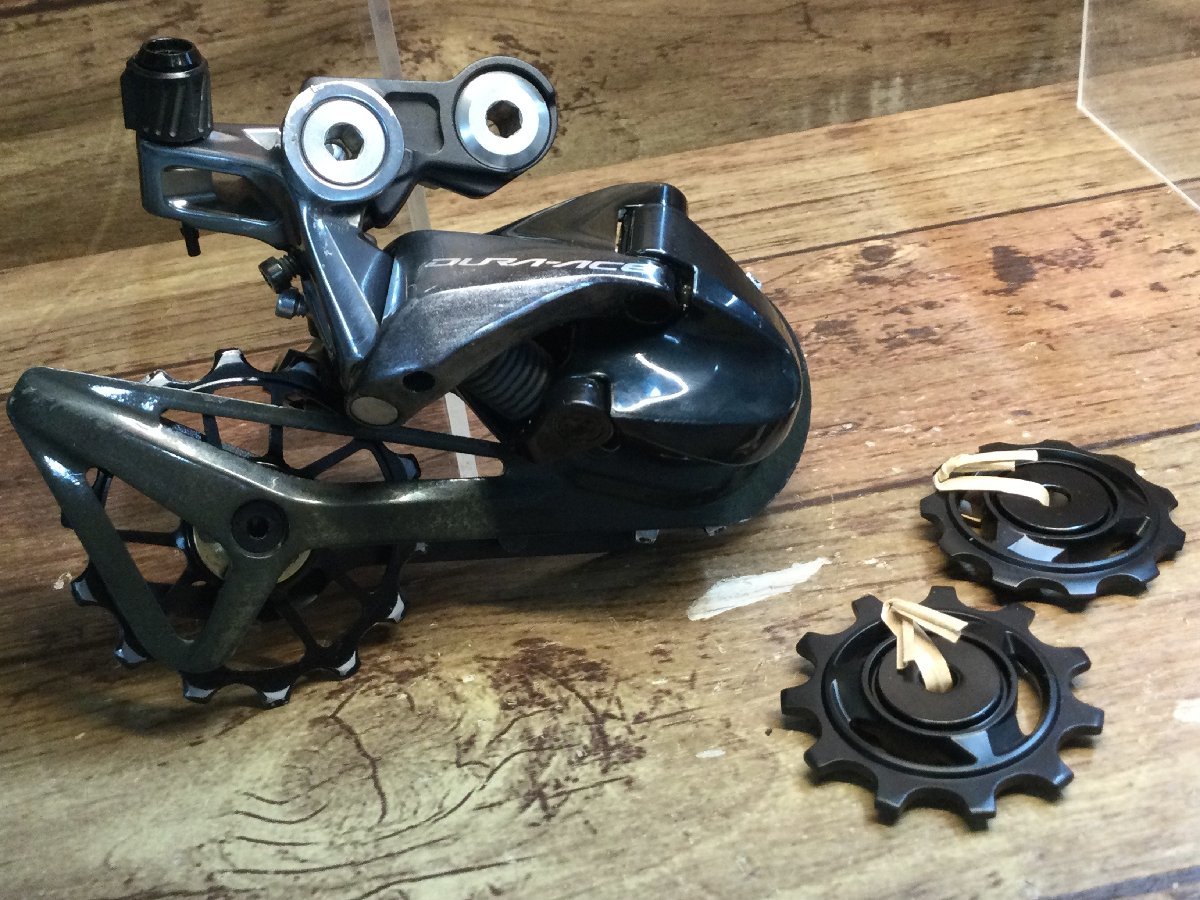 HJ502 シマノ SHIMANO デュラエース DURA-ACE RD-R9100 リアディレイラー 11S TOKEN TK1724プーリー付 ※リペイント痕