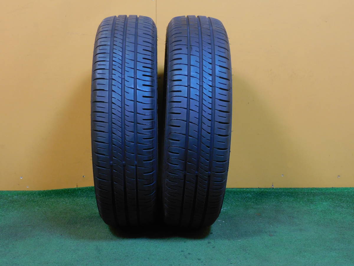 155/60R15 DUNLOP フォーツー(カブリオ、クーペ) 製造年2021 2本 バリ溝★C948_画像1