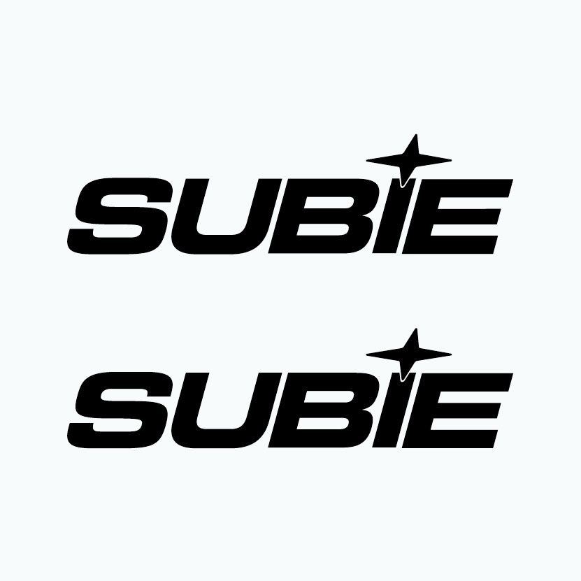 【15Bk】スバル SUBIE スビー カッティングステッカー 黒 ２枚セット スバリスト_画像1