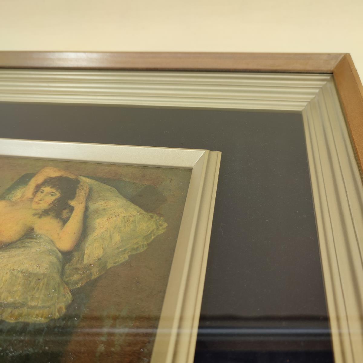 フランシスコ・デ・ゴヤ 「裸のマハ」 複製名画 額装 絵画 レプリカ インテリア 絵_画像5
