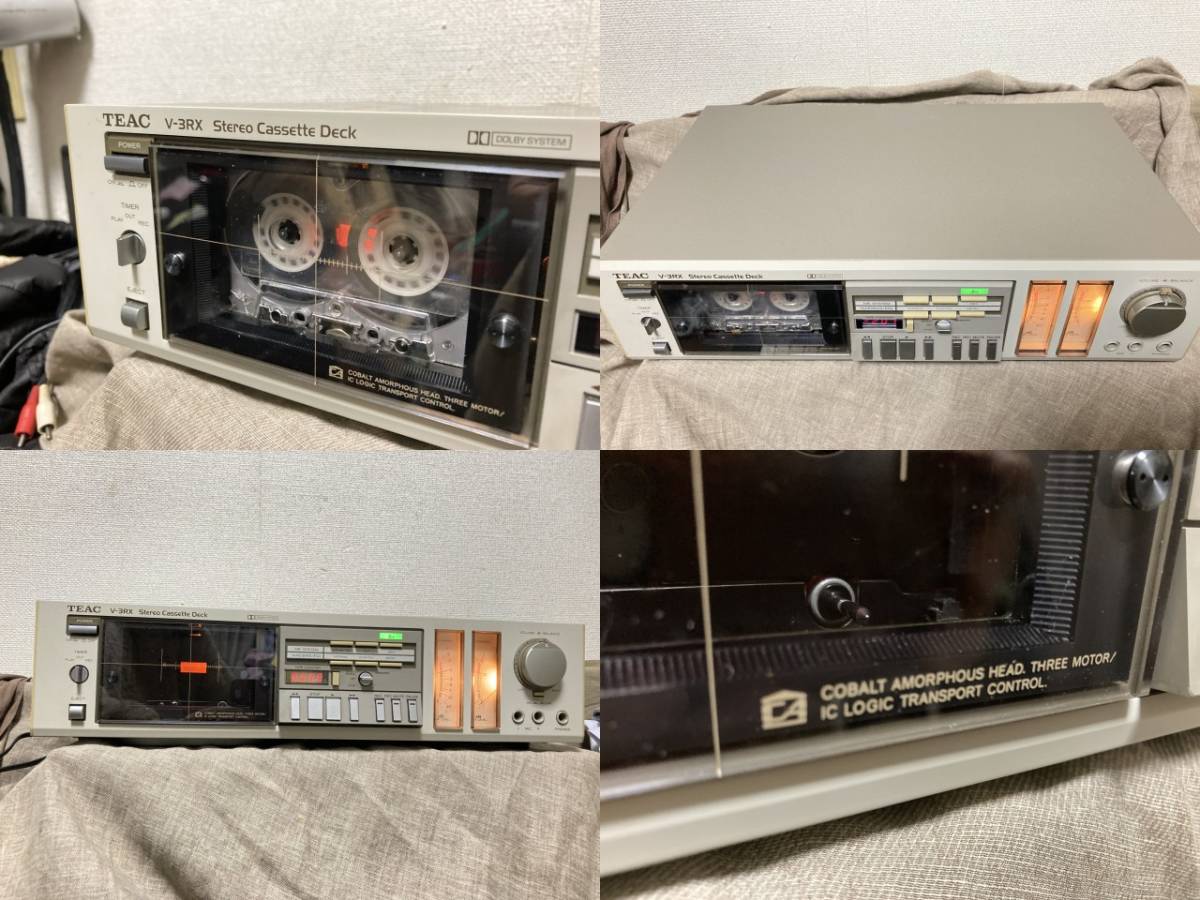 動作OK★TEAC　V-3RX★80年代縦型メーター・dbx・3モーター3S高級メカ搭載★ティアック　1981年　定価79800円　日本製_画像9