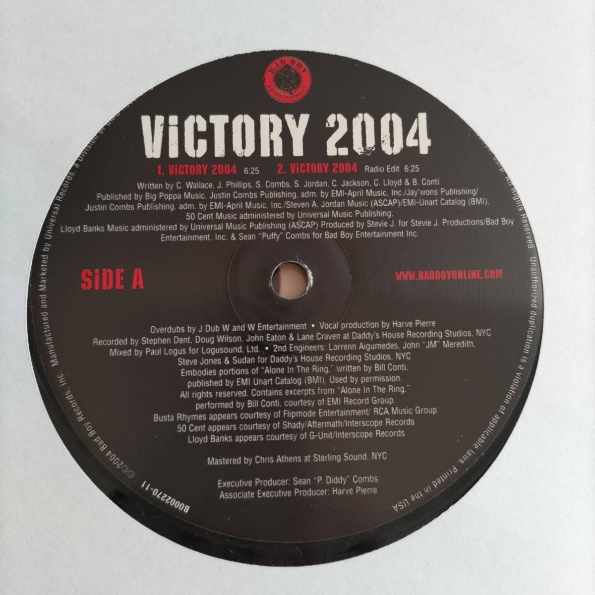 FAT JOE , P DIDDY, YUNG WUN , FREEWAY , Victory 2004 レコード5枚セット